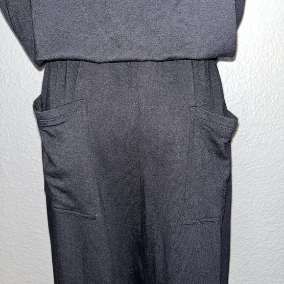 SOMA FRENCH TERRY WIDE LEG JUMPSUIT - NEW WITH TAGS - BLACK - XL / EXTRA LARGE - Picture 9 of 14